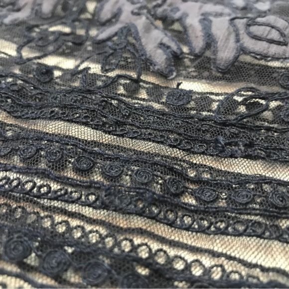 LABEL RITU KUMAR Mesh Floral Embroidered Top Size 2 - Picture 10 of 12